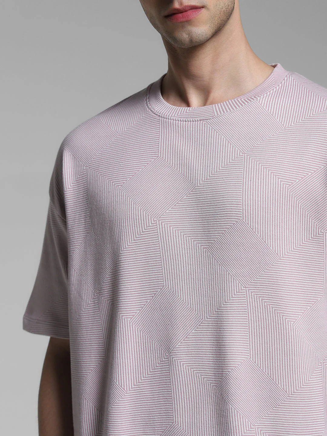 Lilac Crew Neck Oversized T-shirt - Image 5