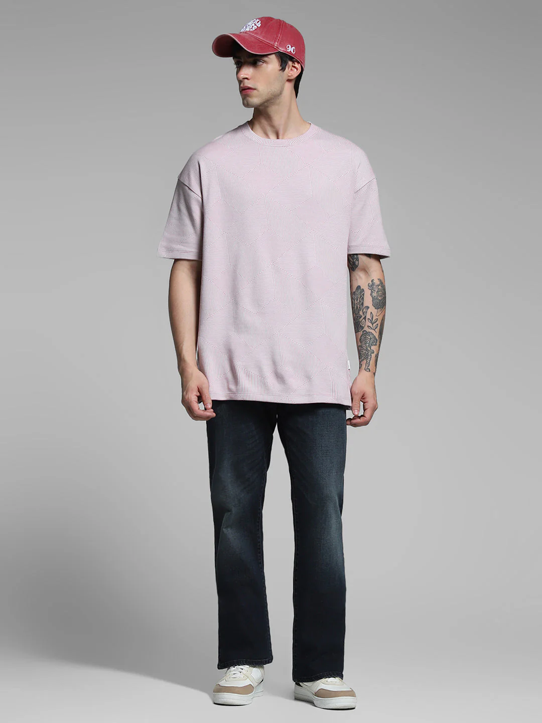 Lilac Crew Neck Oversized T-shirt - Image 6