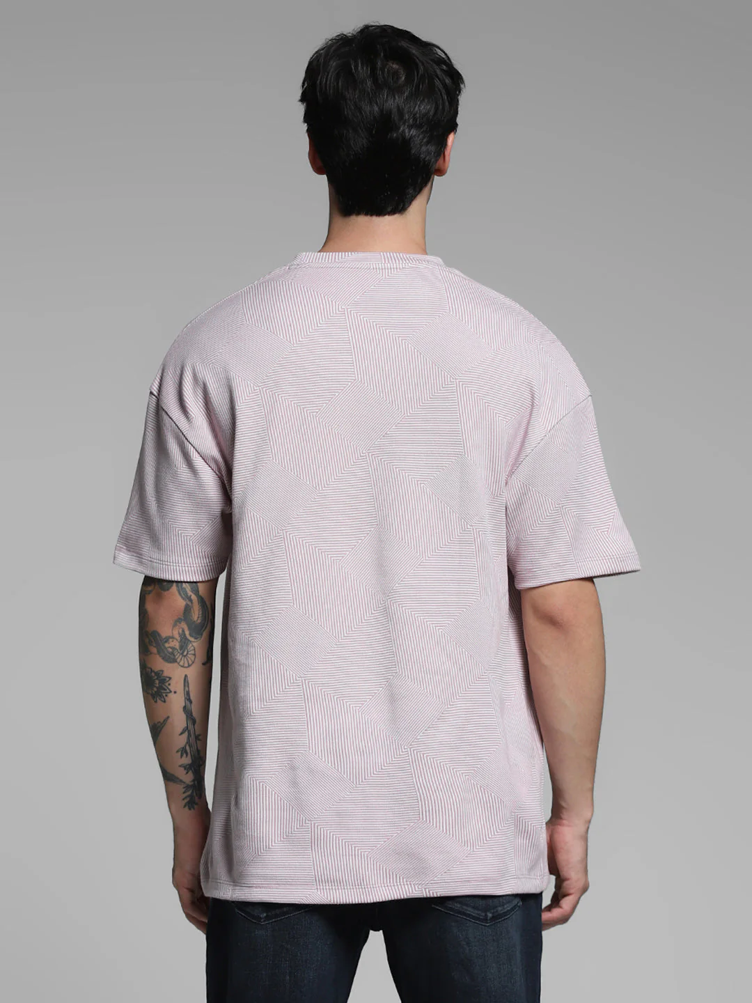 Lilac Crew Neck Oversized T-shirt - Image 9