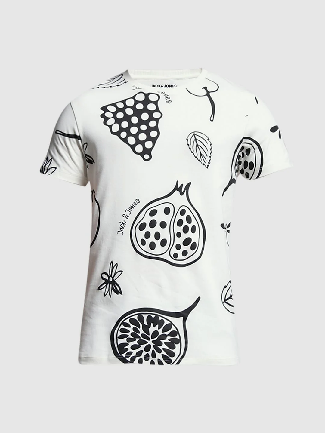 White Graphic Print Cotton T-shirt - Image 7