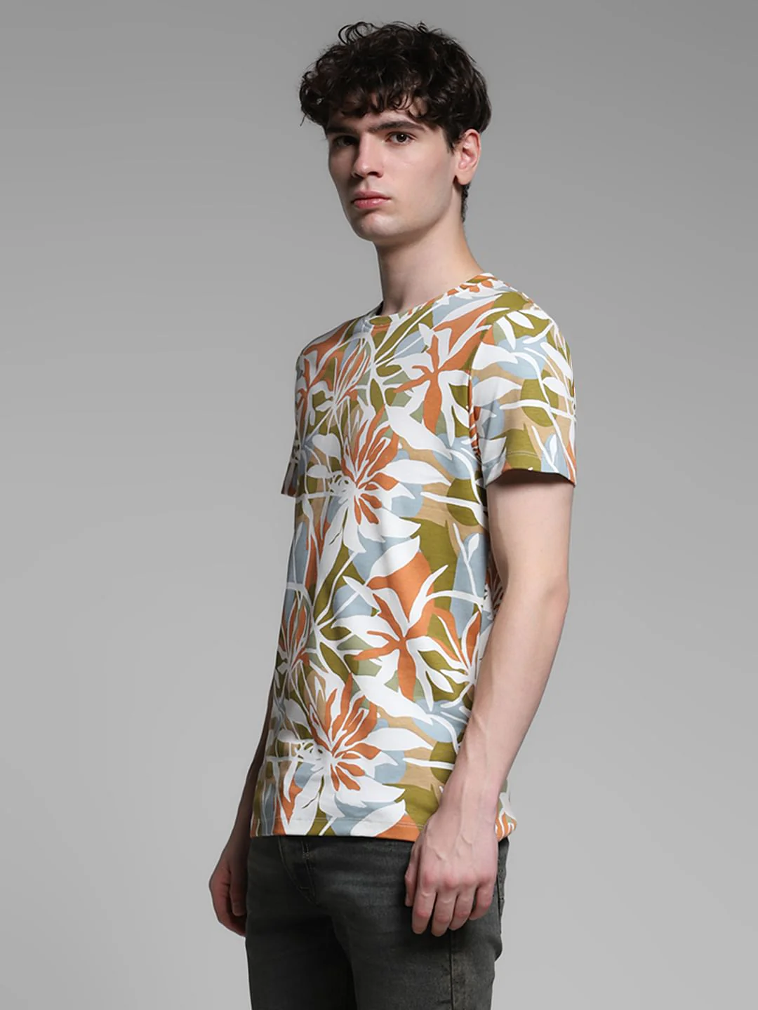 Multi-Colour Floral Print T-shirt - Image 3