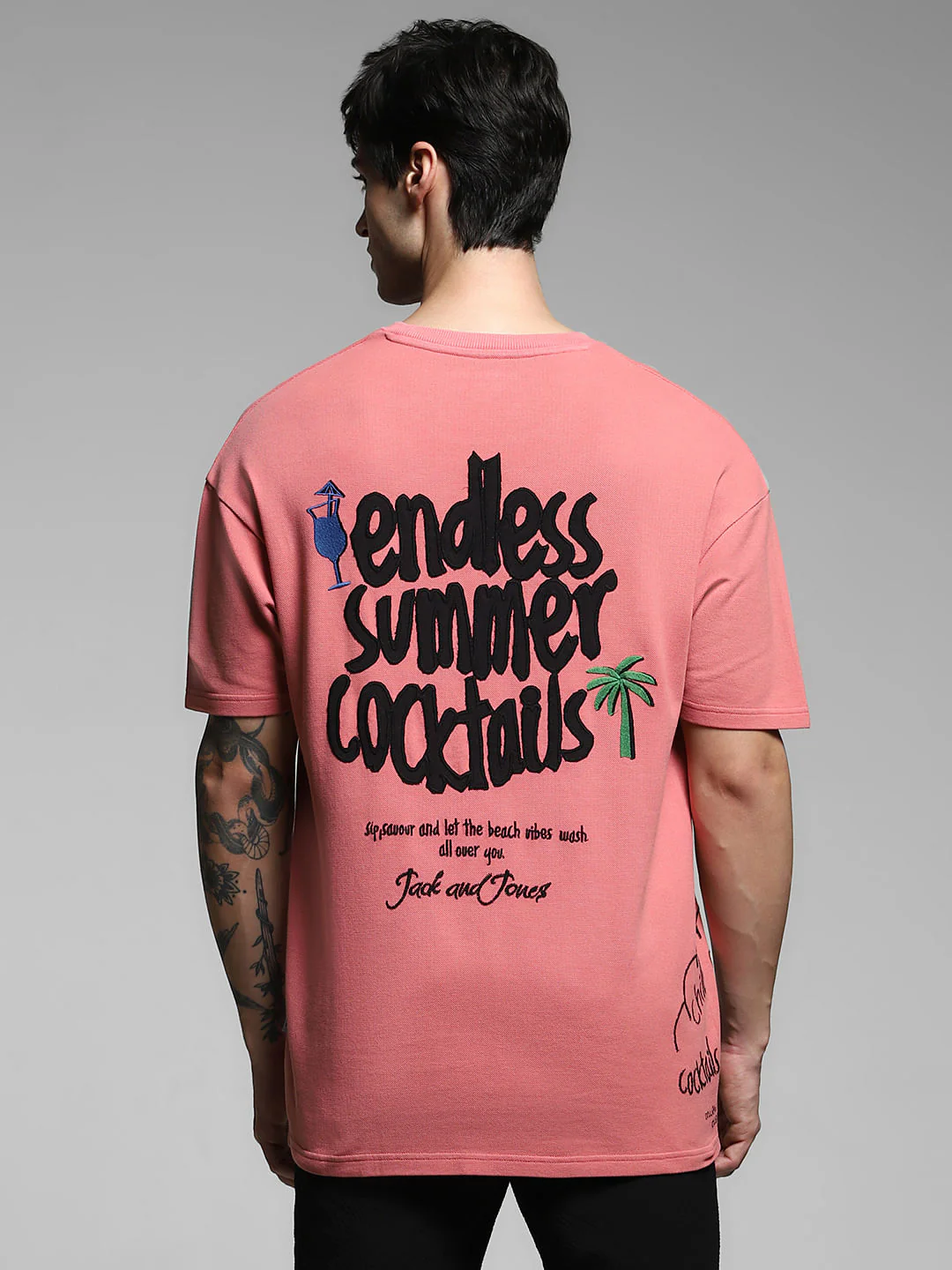 Shell Pink Printed Boxy Fit T-shirt - Image 4