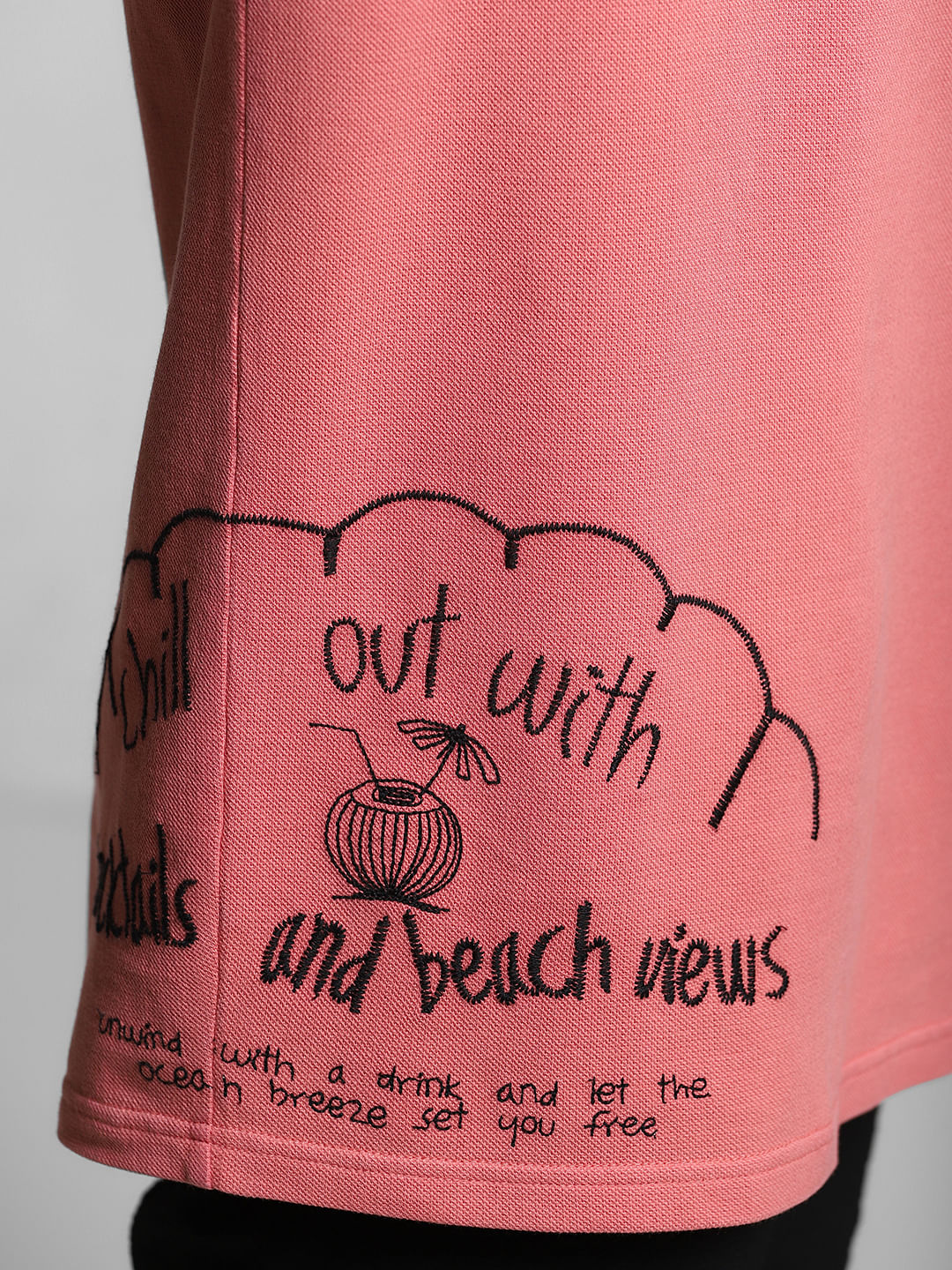 Shell Pink Printed Boxy Fit T-shirt - Image 6