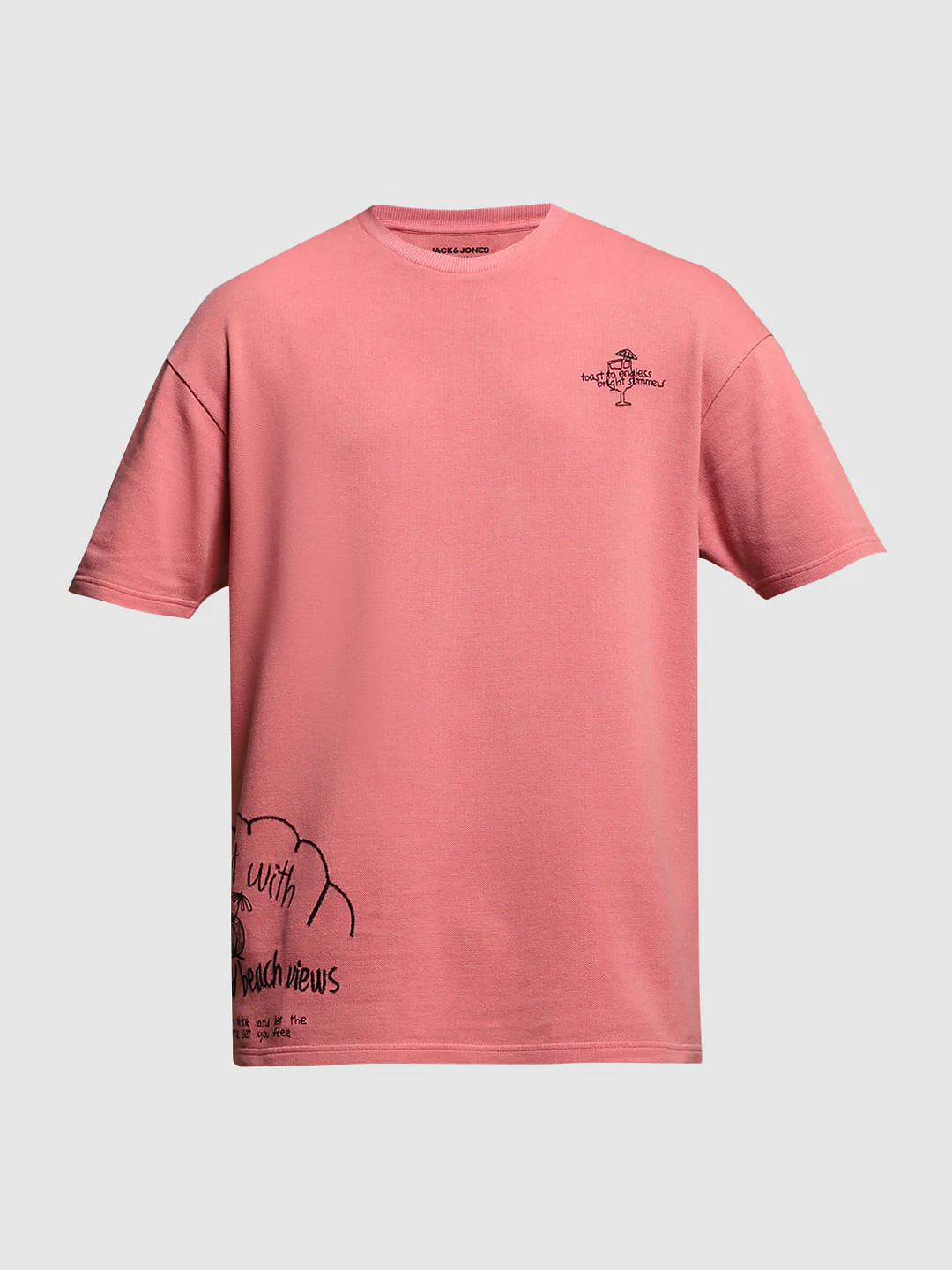 Shell Pink Printed Boxy Fit T-shirt - Image 8