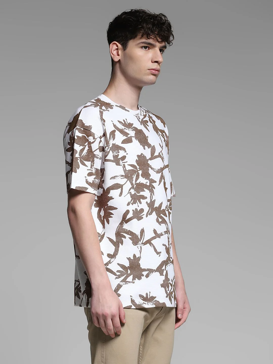 White Printed Cotton T-Shirt - Image 3