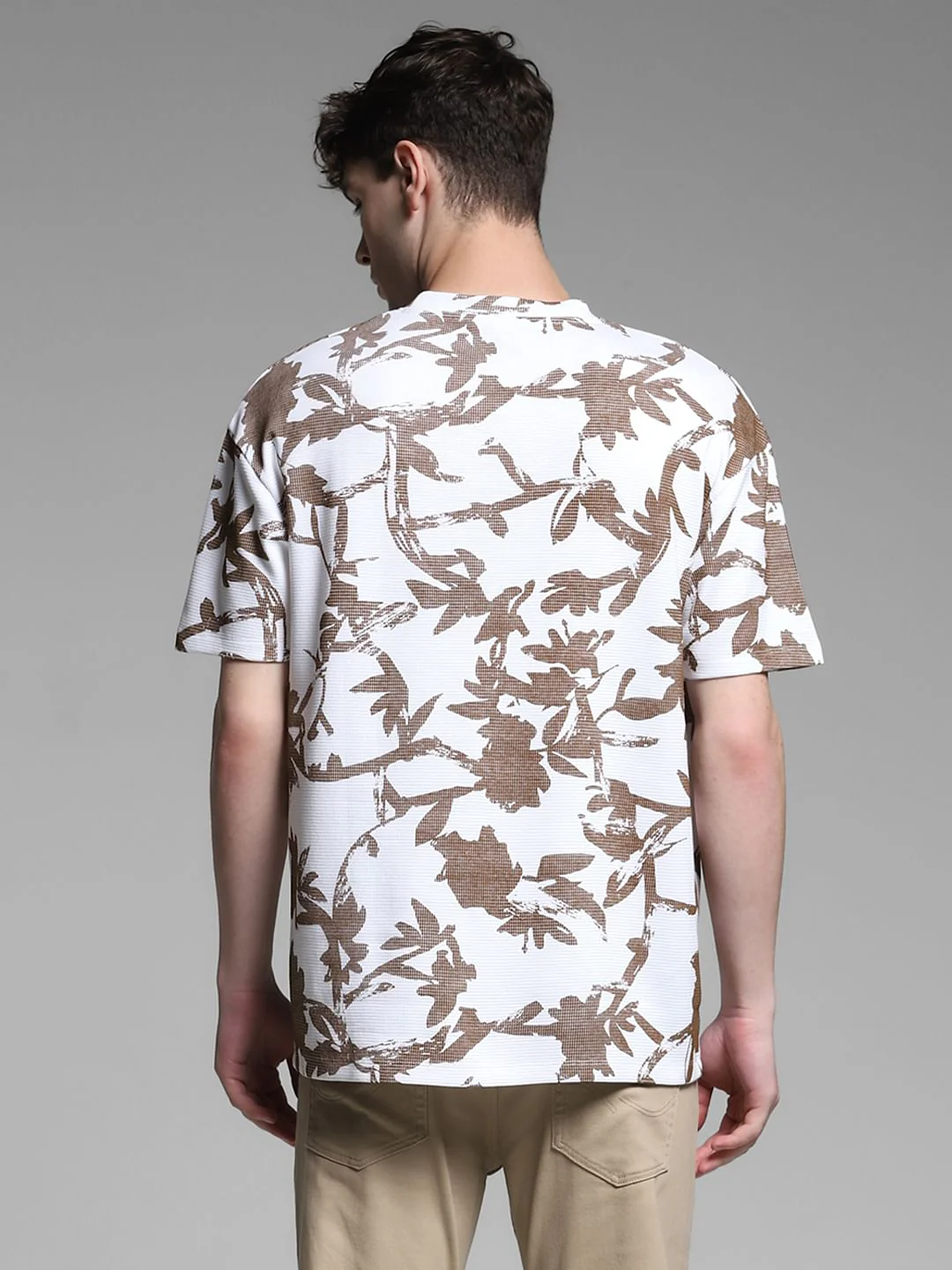 White Printed Cotton T-Shirt - Image 4
