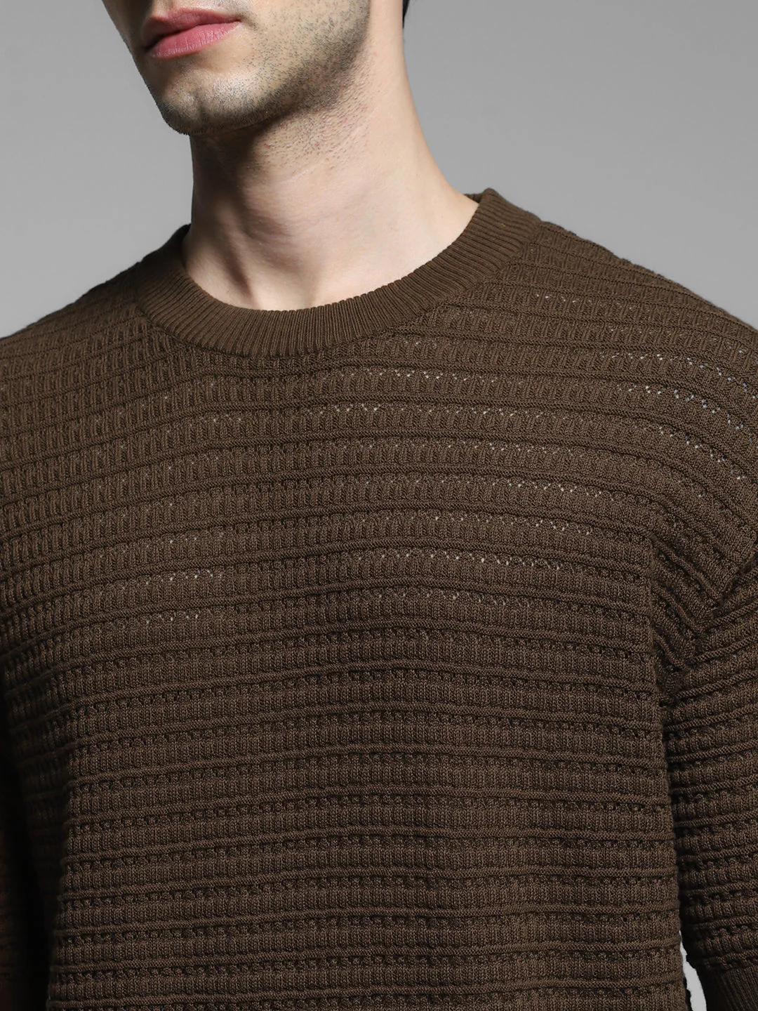 Dark Brown Cotton Oversized T-shirt - Image 5