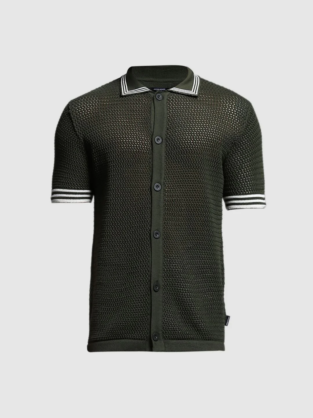 Olive Green Contrast Tipping Pullover - Image 7