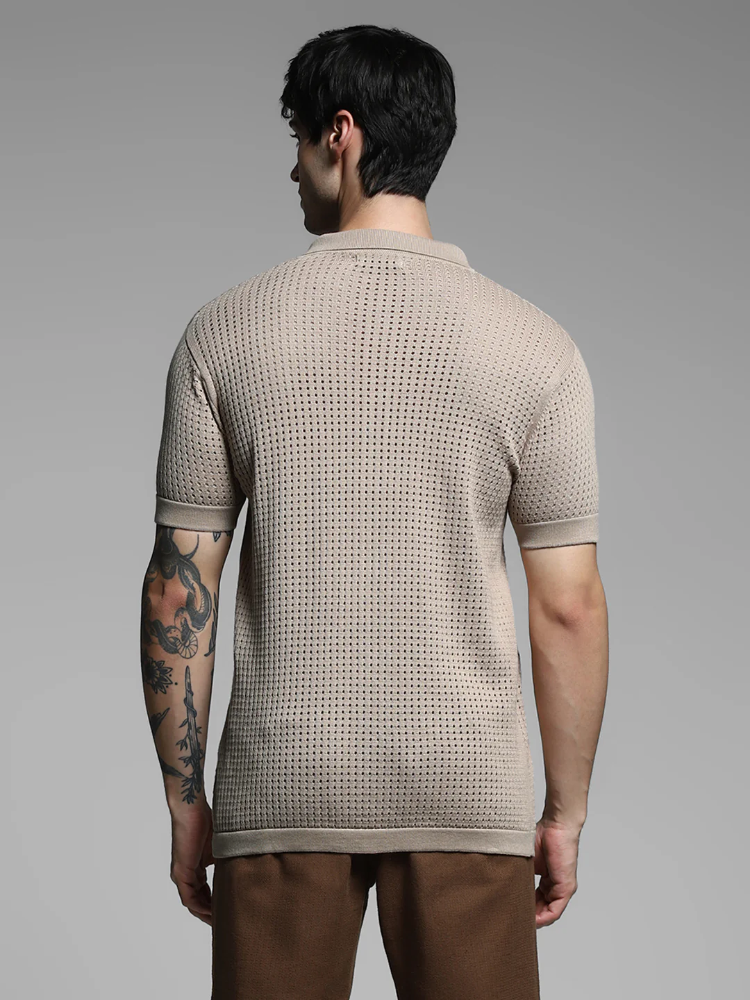 Brown Applique Print Oversized Knit - Image 4