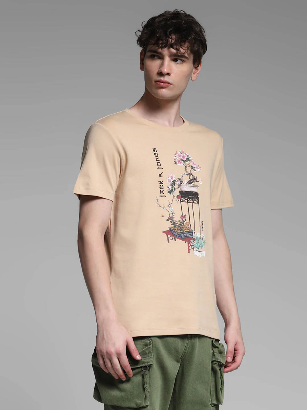 Cotton Printed Crew Neck T-shirt - Image 3