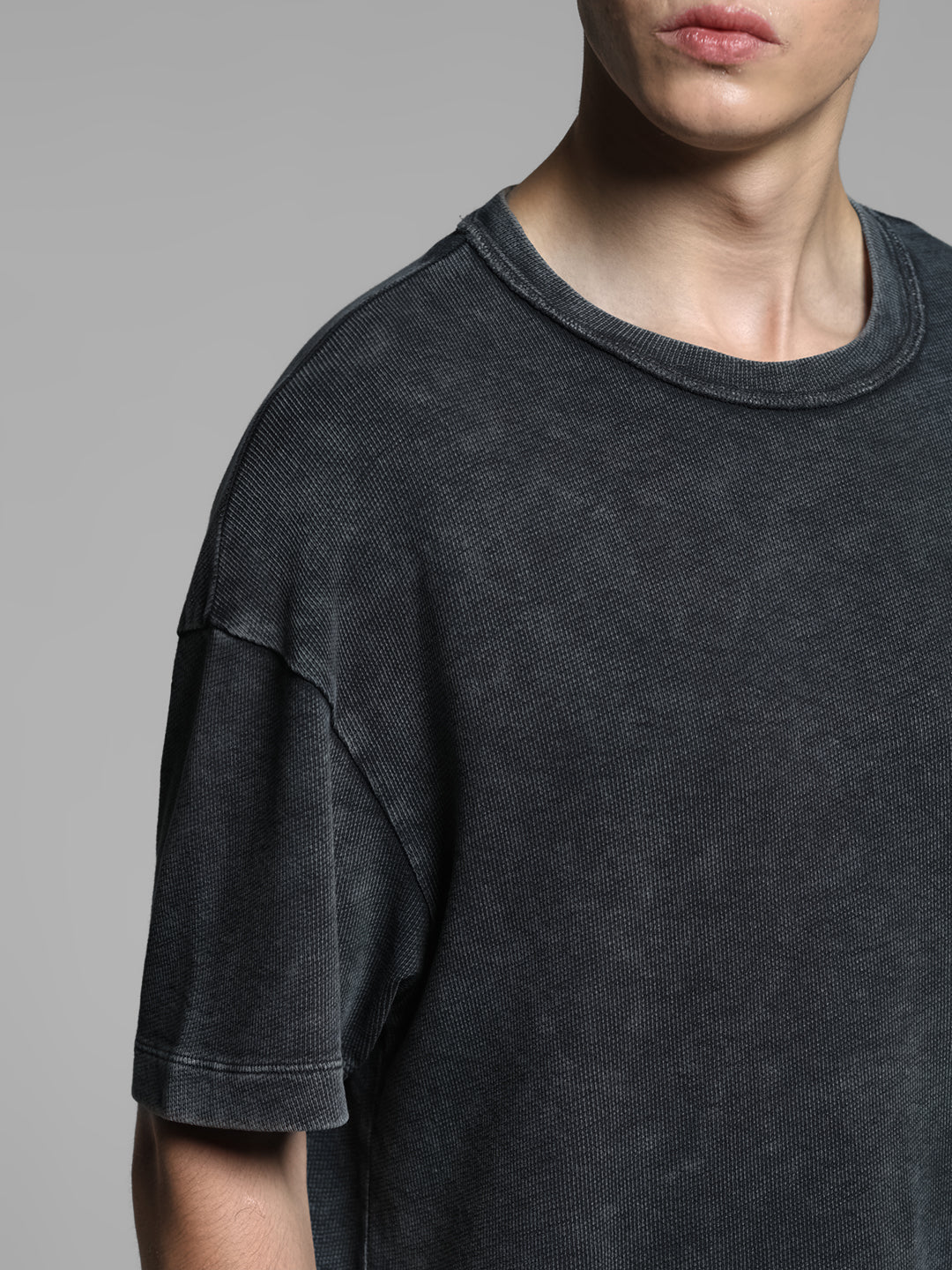 Black Cotton Oversized T-shirt - Image 5