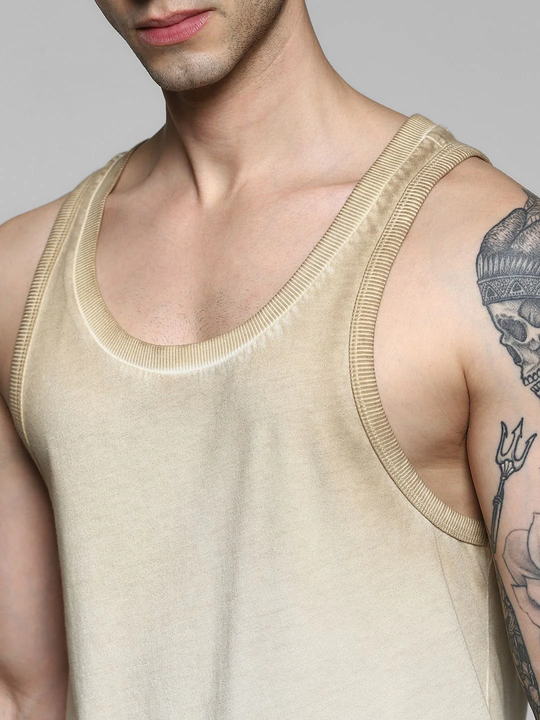 Grey Washed Cotton Vest - Image 5