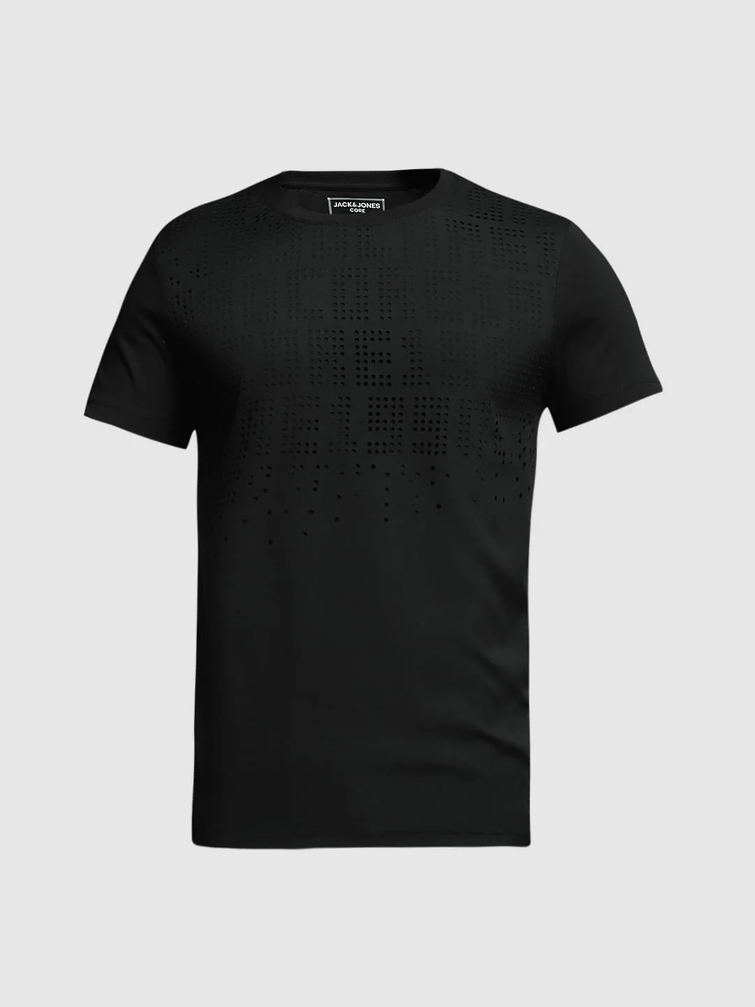 Black Cotton Crew Neck T-shirt - Image 7