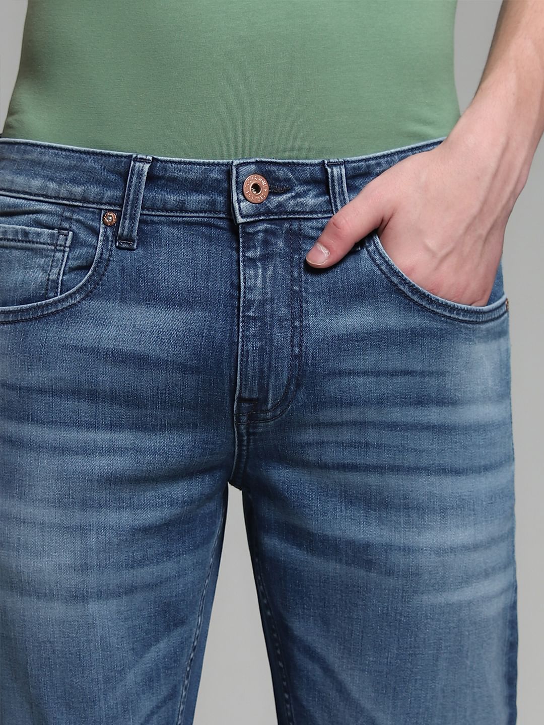 Blue Low Rise Glenn Slim Fit Jeans - Image 4