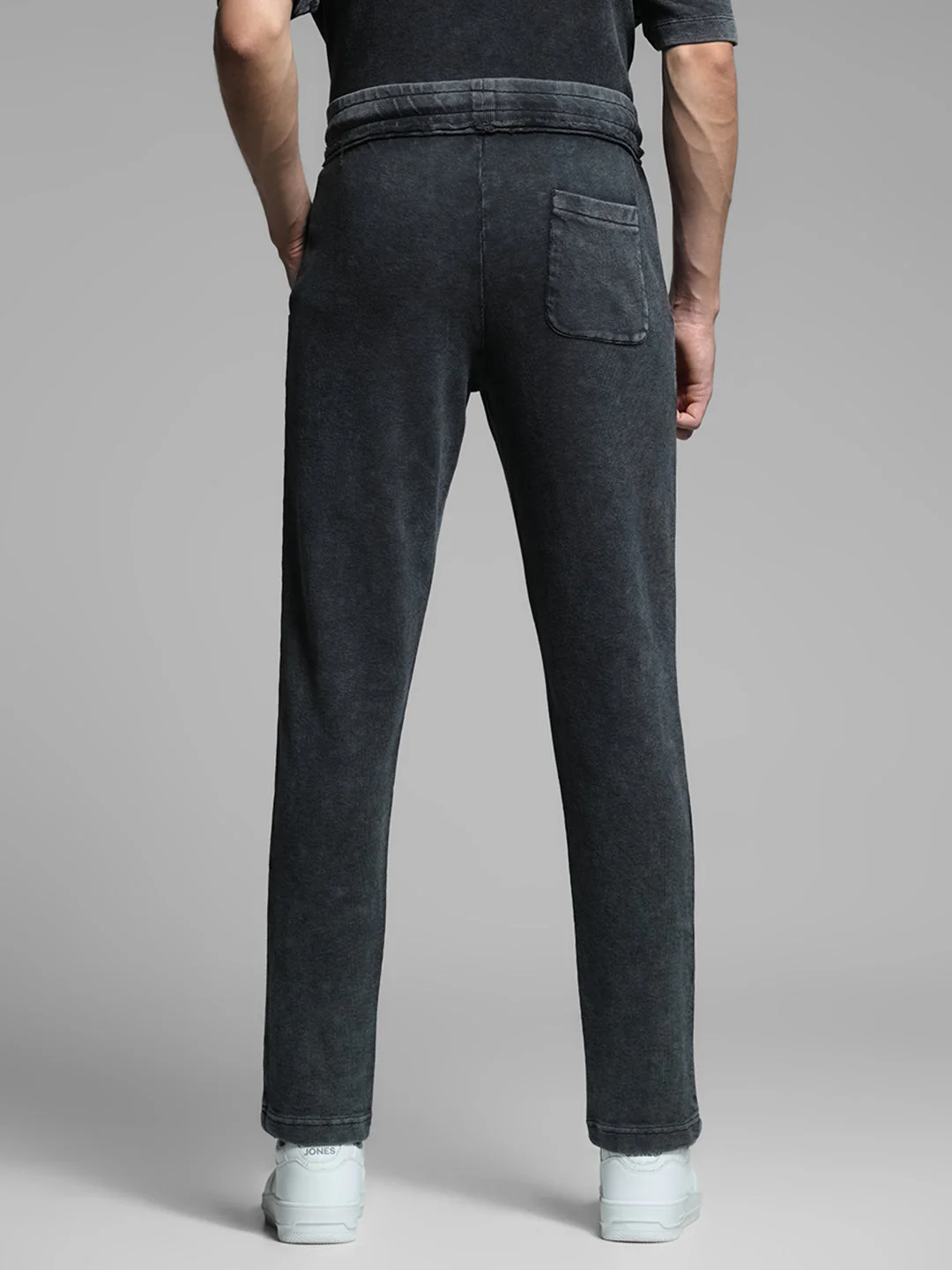 Black Mid Rise Cotton Pants - Image 3
