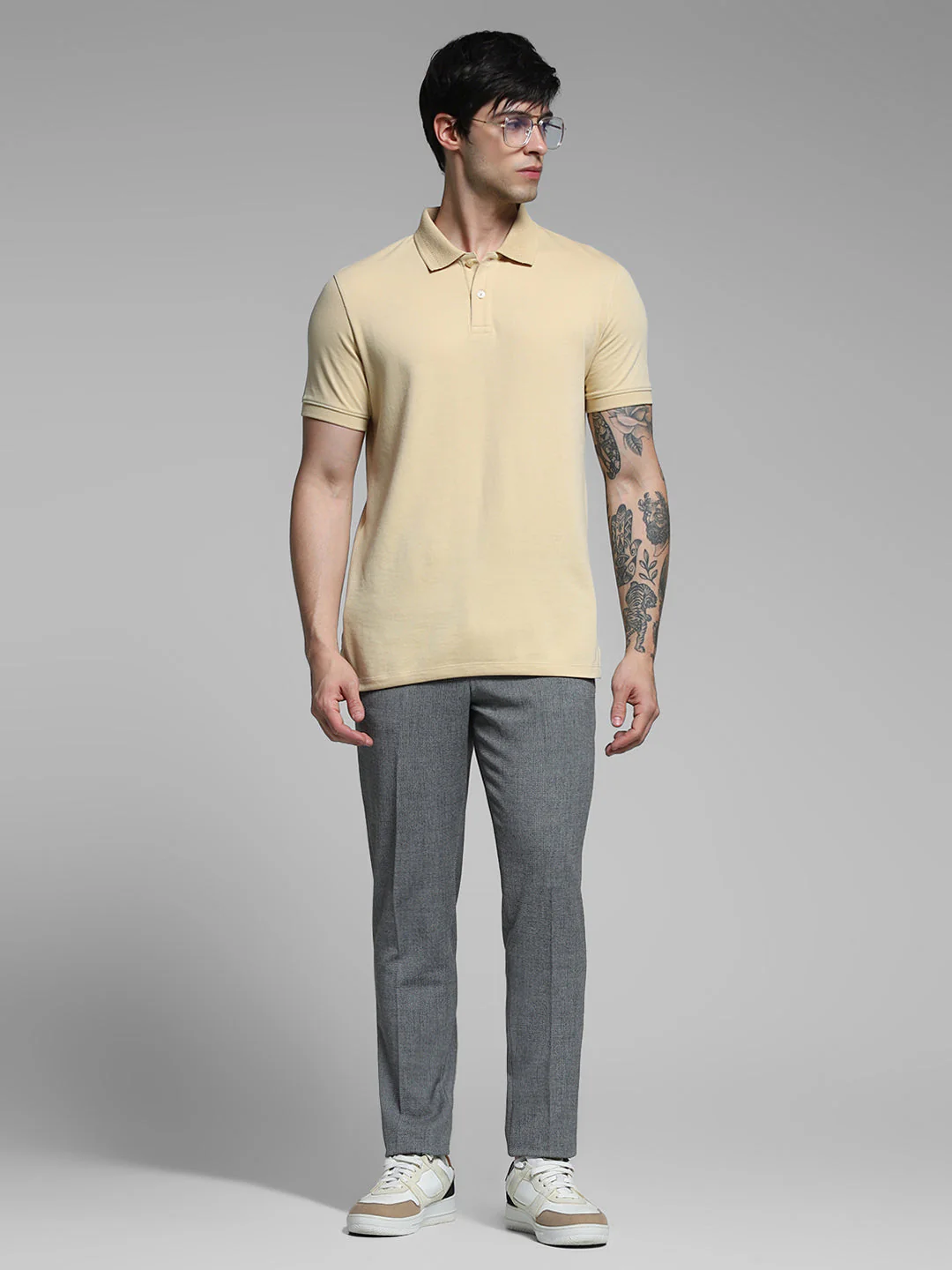 Dark Grey Mid Rise Slim Fit Pants - Image 6