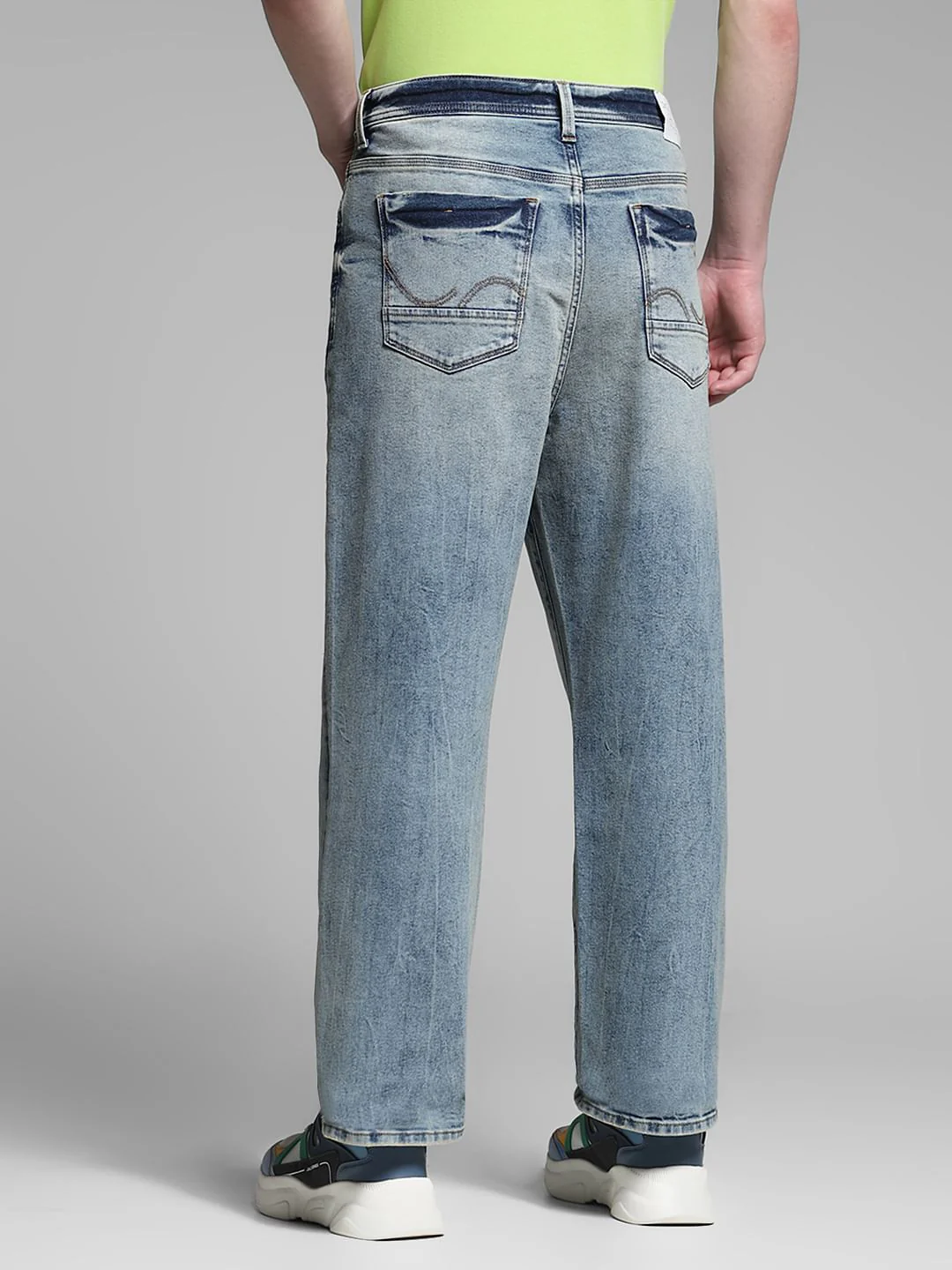 Blue High Rise Distressed Dario Loose Fit Jeans - Image 3