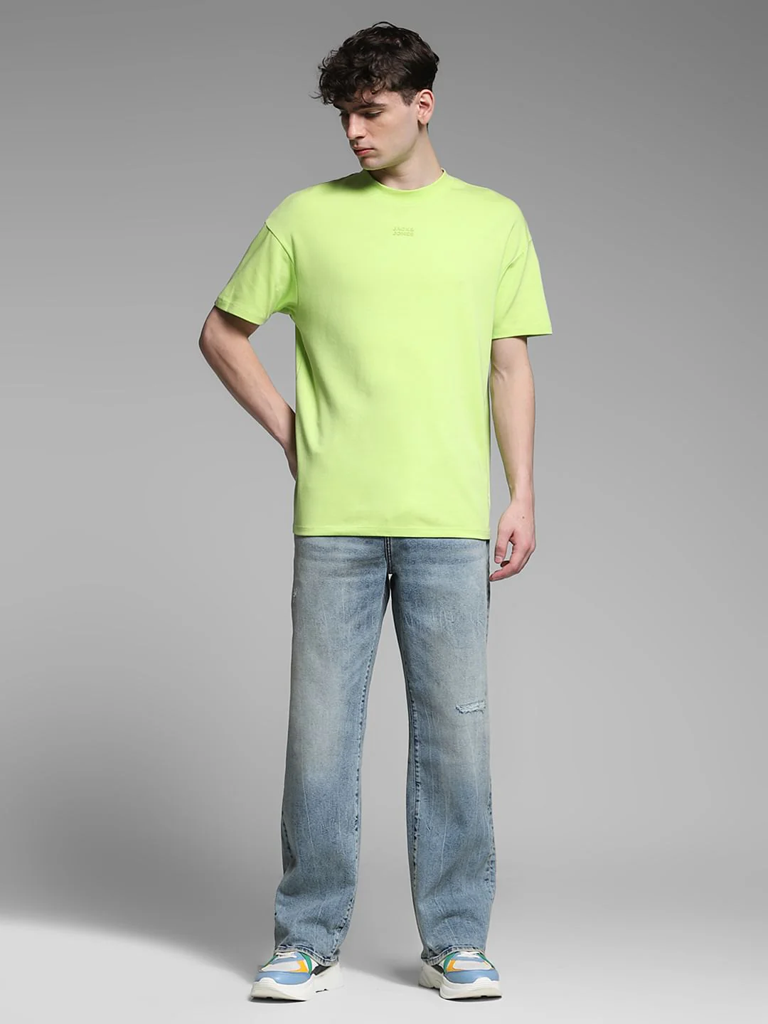 Blue High Rise Distressed Dario Loose Fit Jeans - Image 6