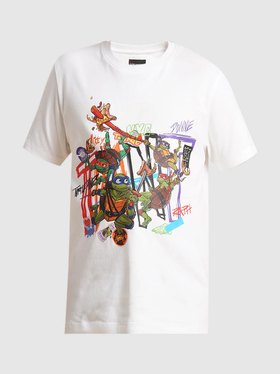 Boys White Ninja Turtles Print T-shirt - Image 7