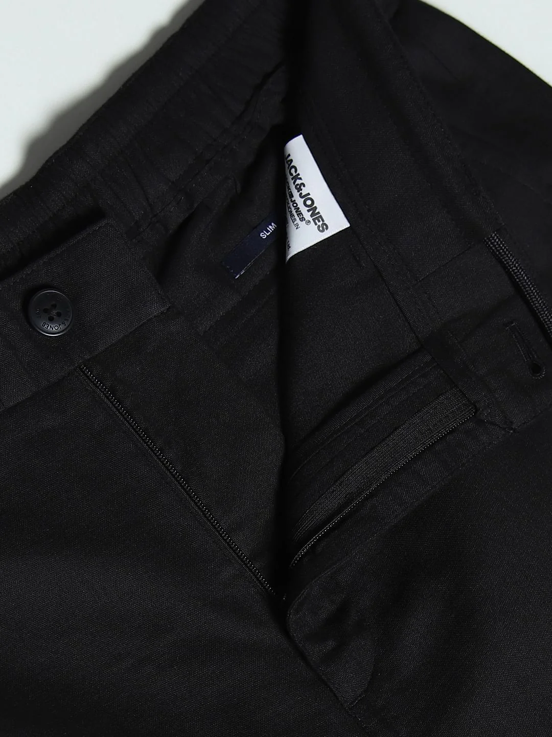 Black Mid Rise Cotton Pants - Image 5