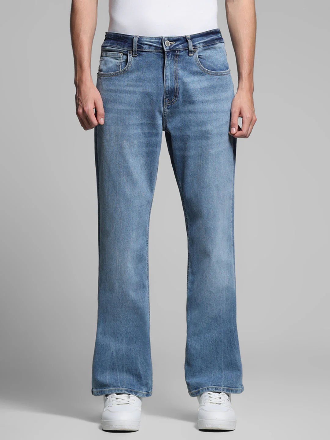 Light Blue High Rise Cliff Bootcut Jeans - Image 8