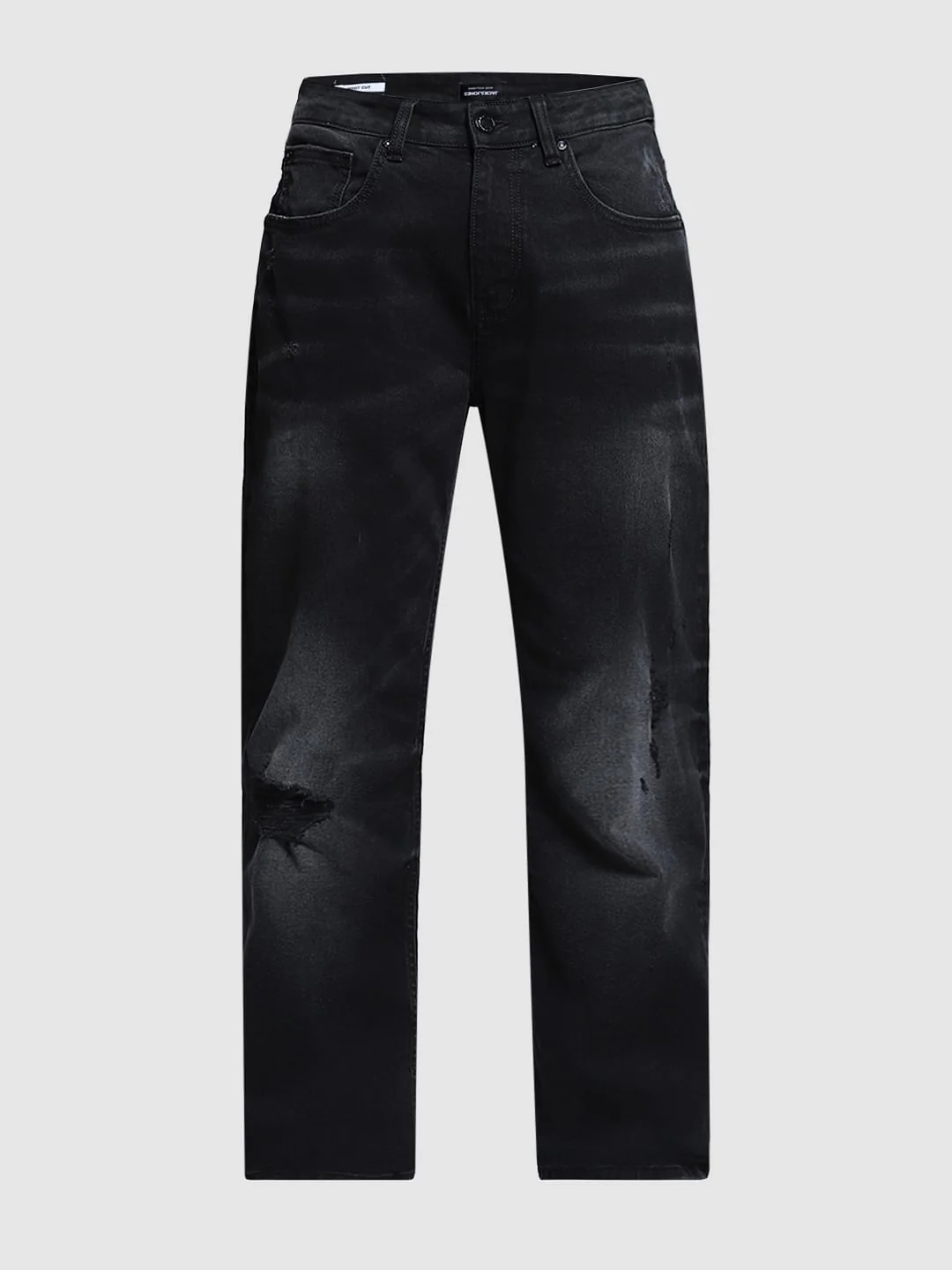 Dark Grey Distressed Cliff Bootcut Jeans - Image 7