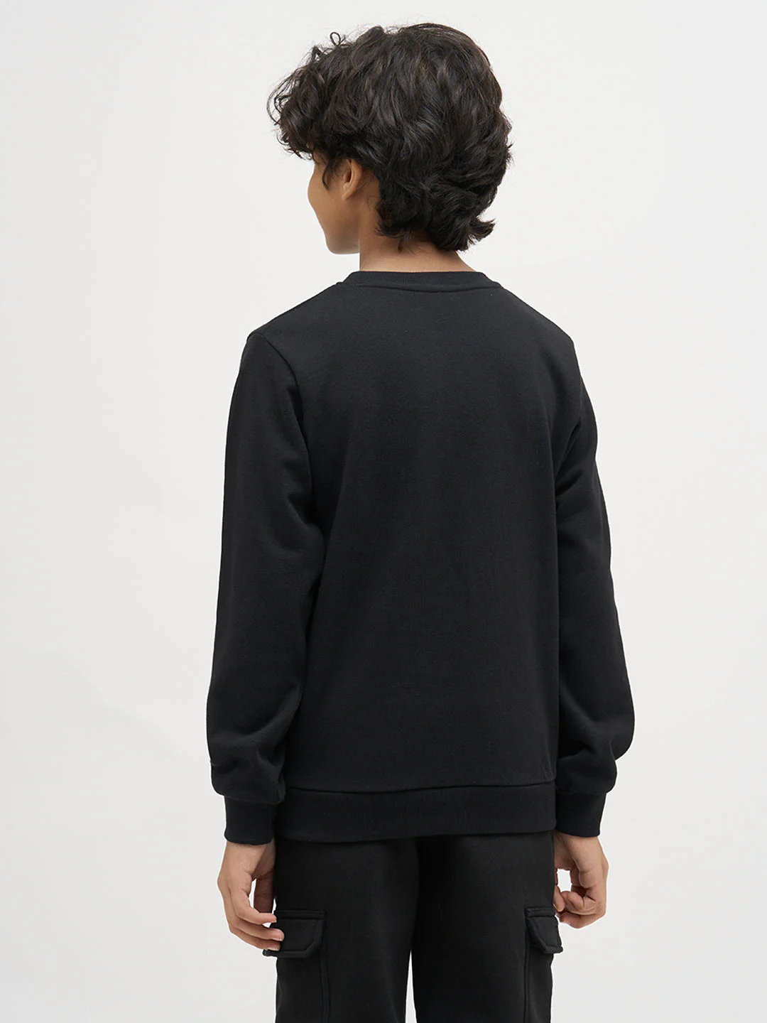 Boys Black Frenchie Print Sweatshirt - Image 4