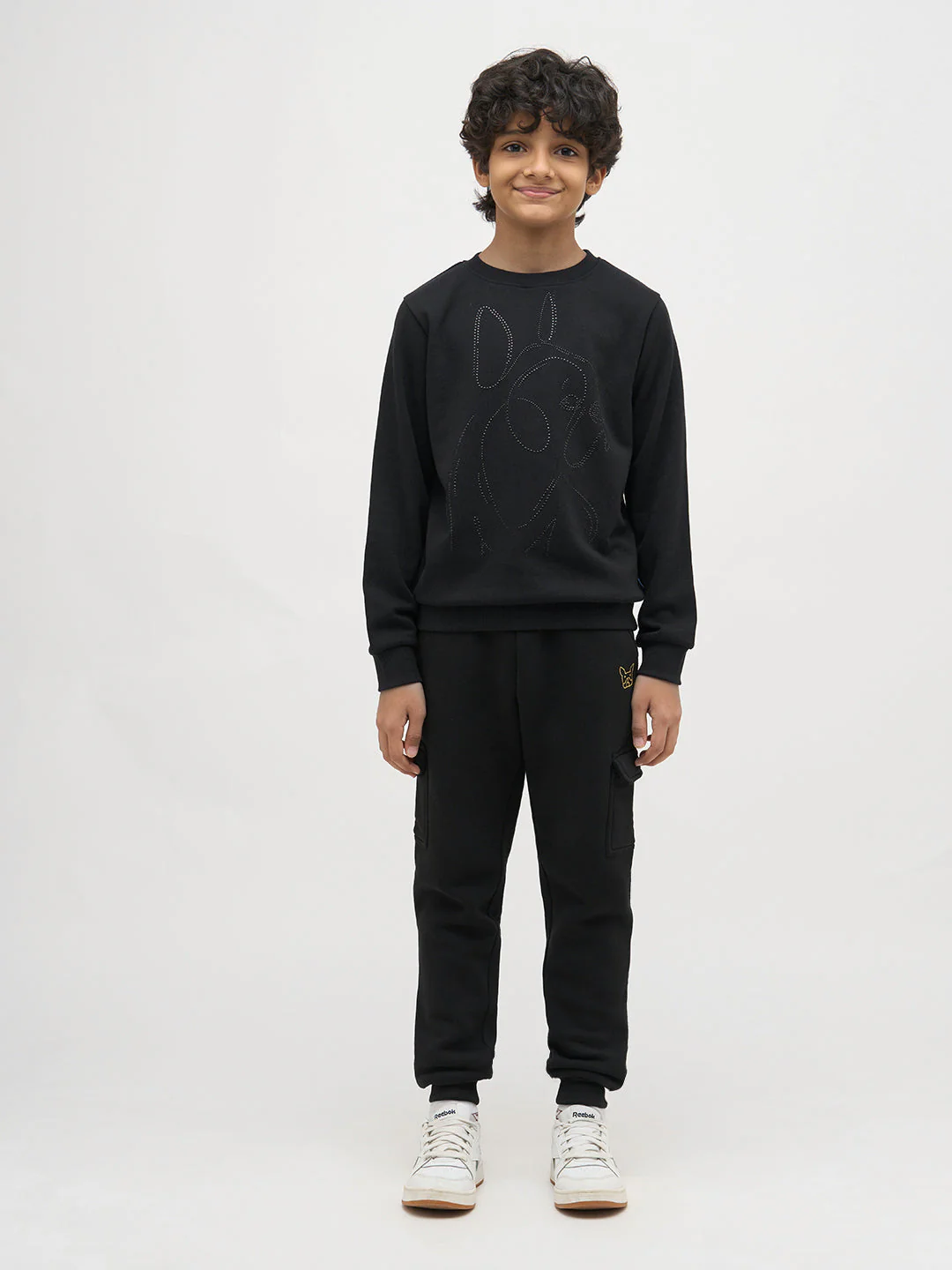 Boys Black Frenchie Print Sweatshirt - Image 5