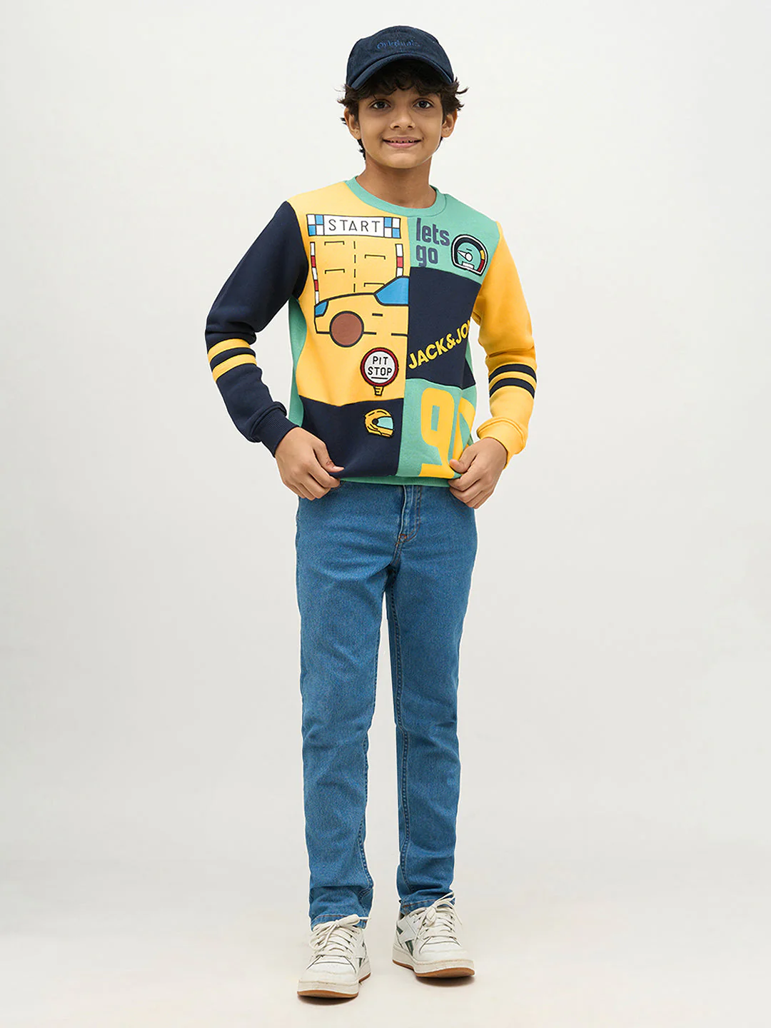 Boys Printed Colourblocked Sweatshirt