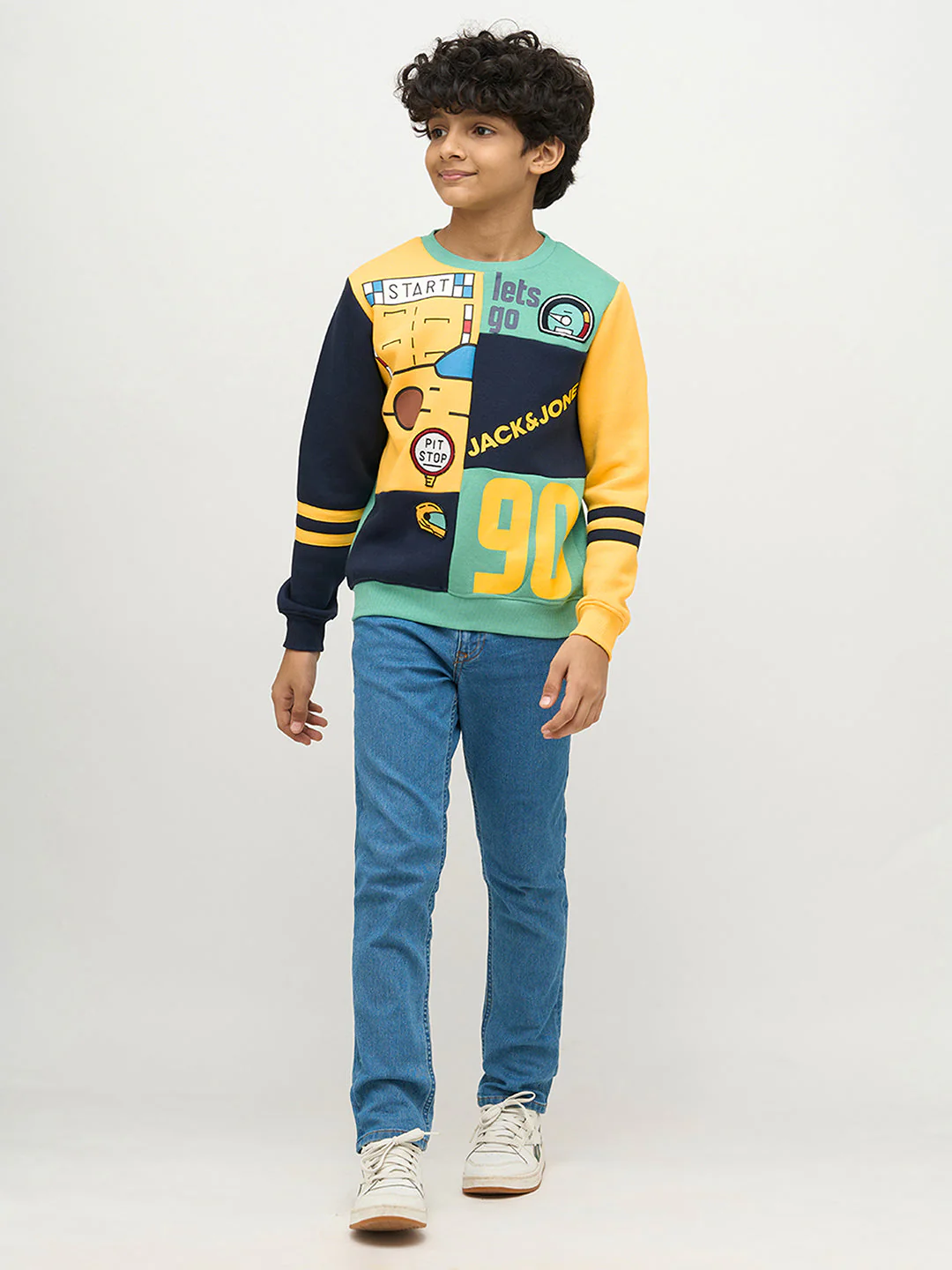 Boys Printed Colourblocked Sweatshirt - Image 5