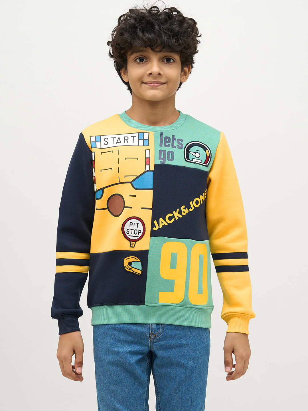 Boys Printed Colourblocked Sweatshirt - Image 8