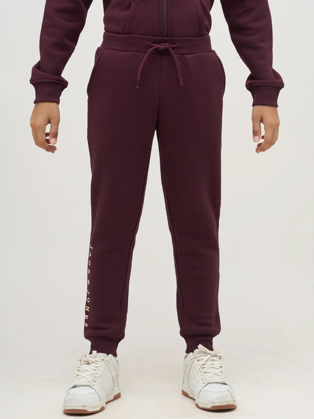 Boys Logo Text Sweatpants - Maroon - Image 8