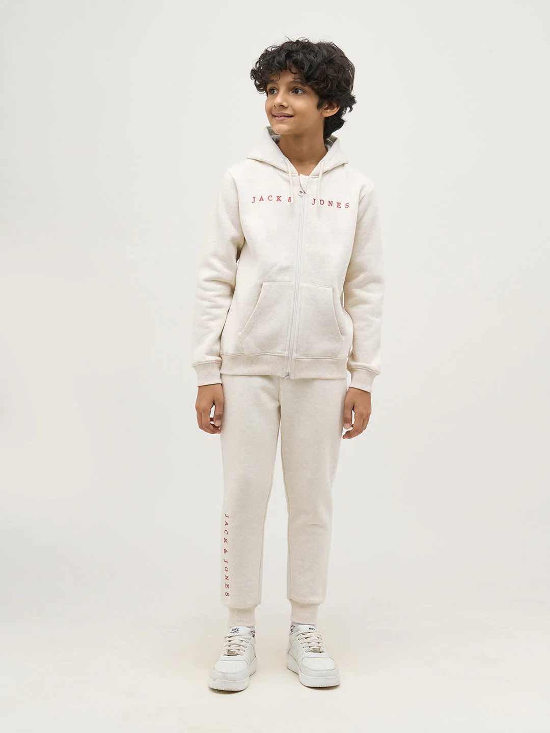 Boys Logo Text Sweatpants - White - Image 5