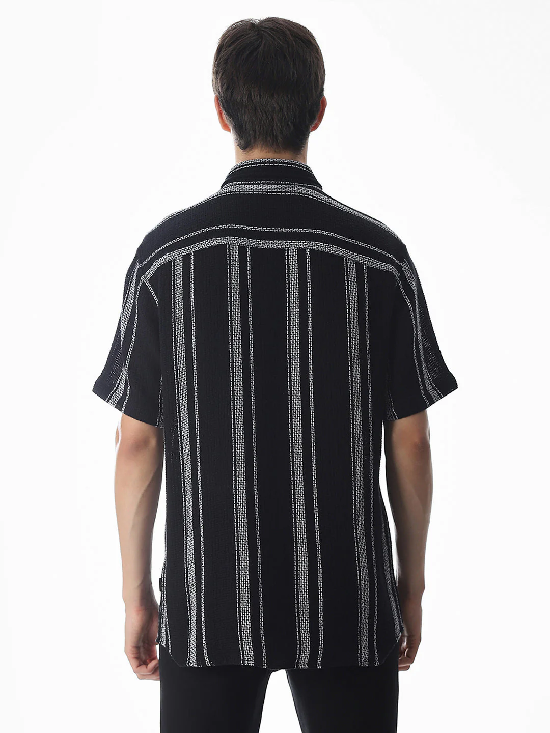 Striped Oversized Cotton Shirt - Image 9