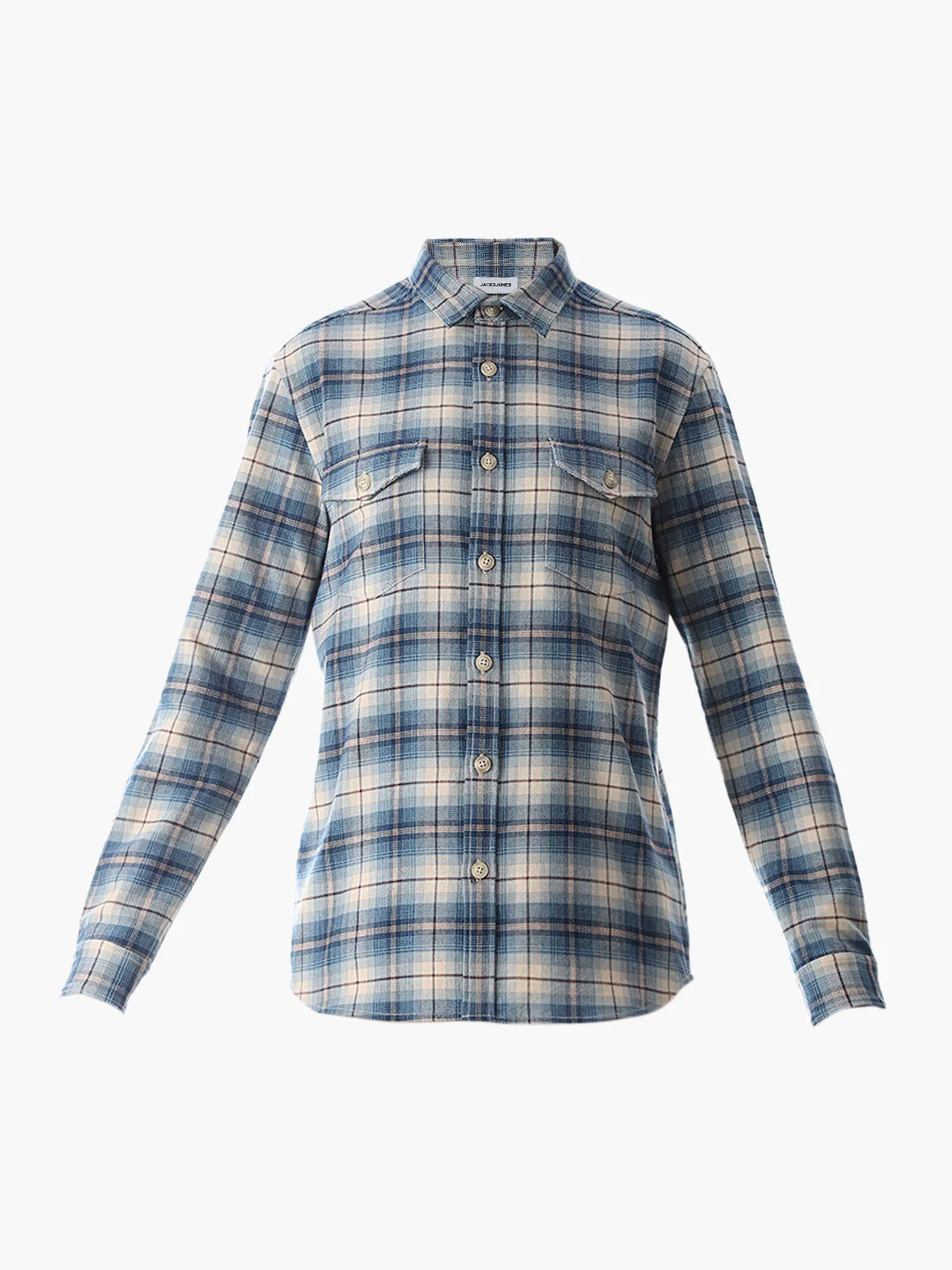 Check Cotton Shirt - Light Blue - Image 7