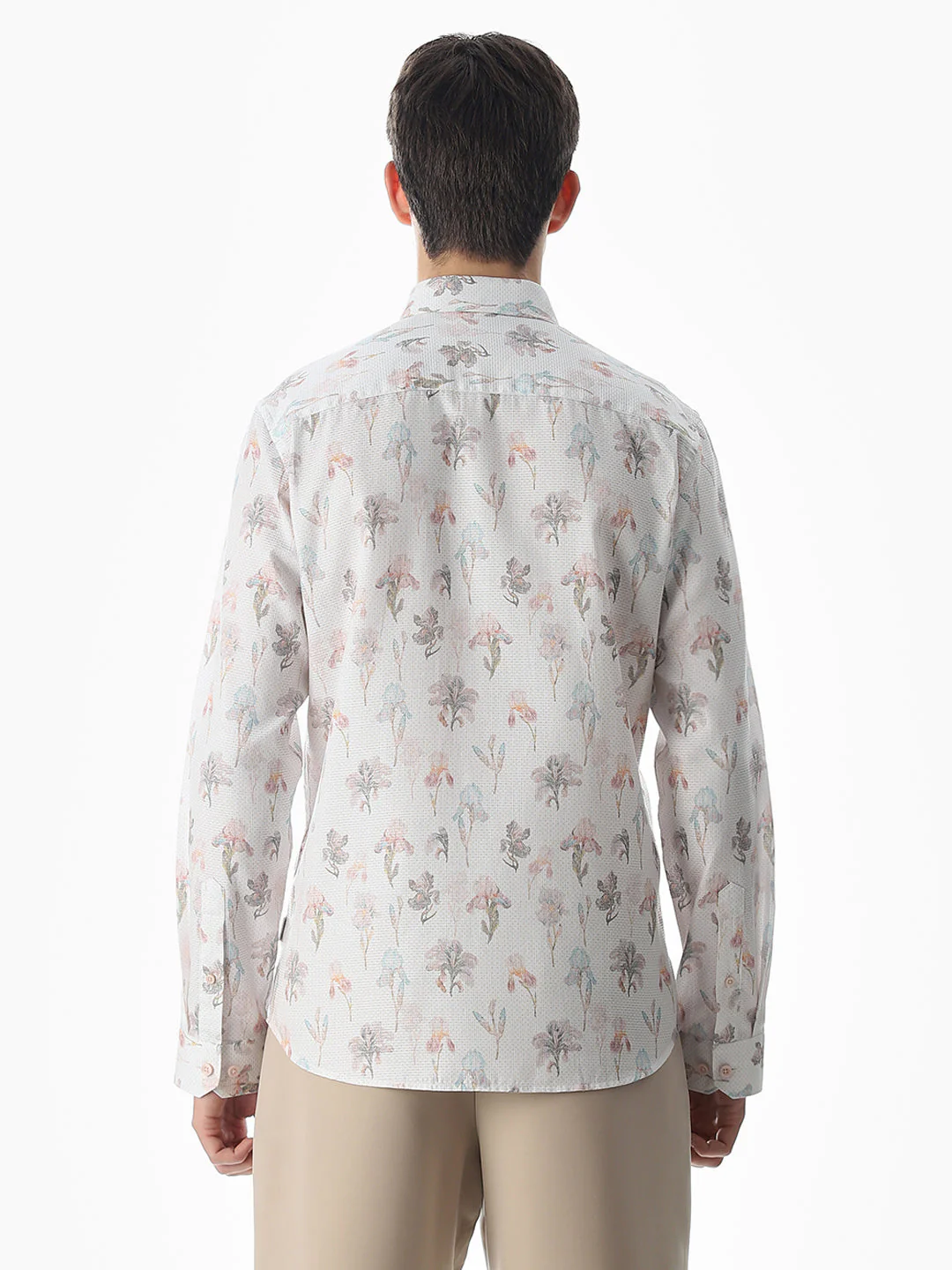 Slim Fit Printed Full Sleeves Shirt - Black - Image 9