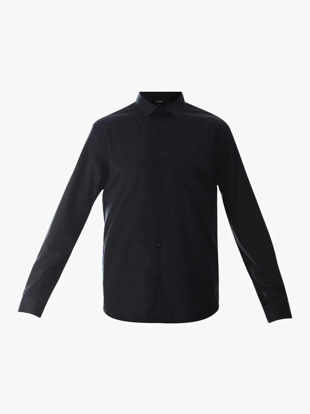 Stretch Slim Fit Full Sleeves Shirt - Black - Image 7