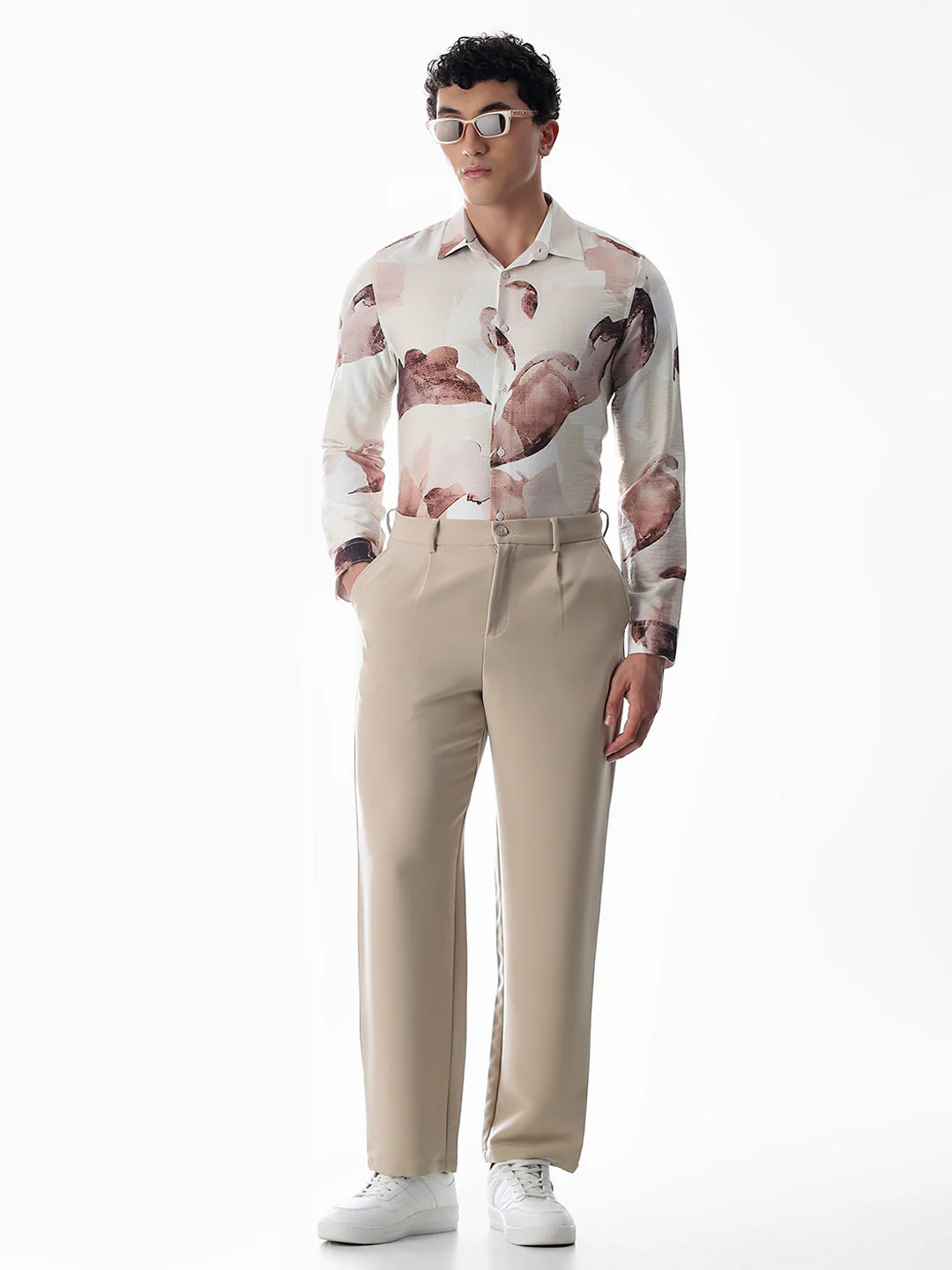 Dobby Printed Slim Fit Shirt - Image 6