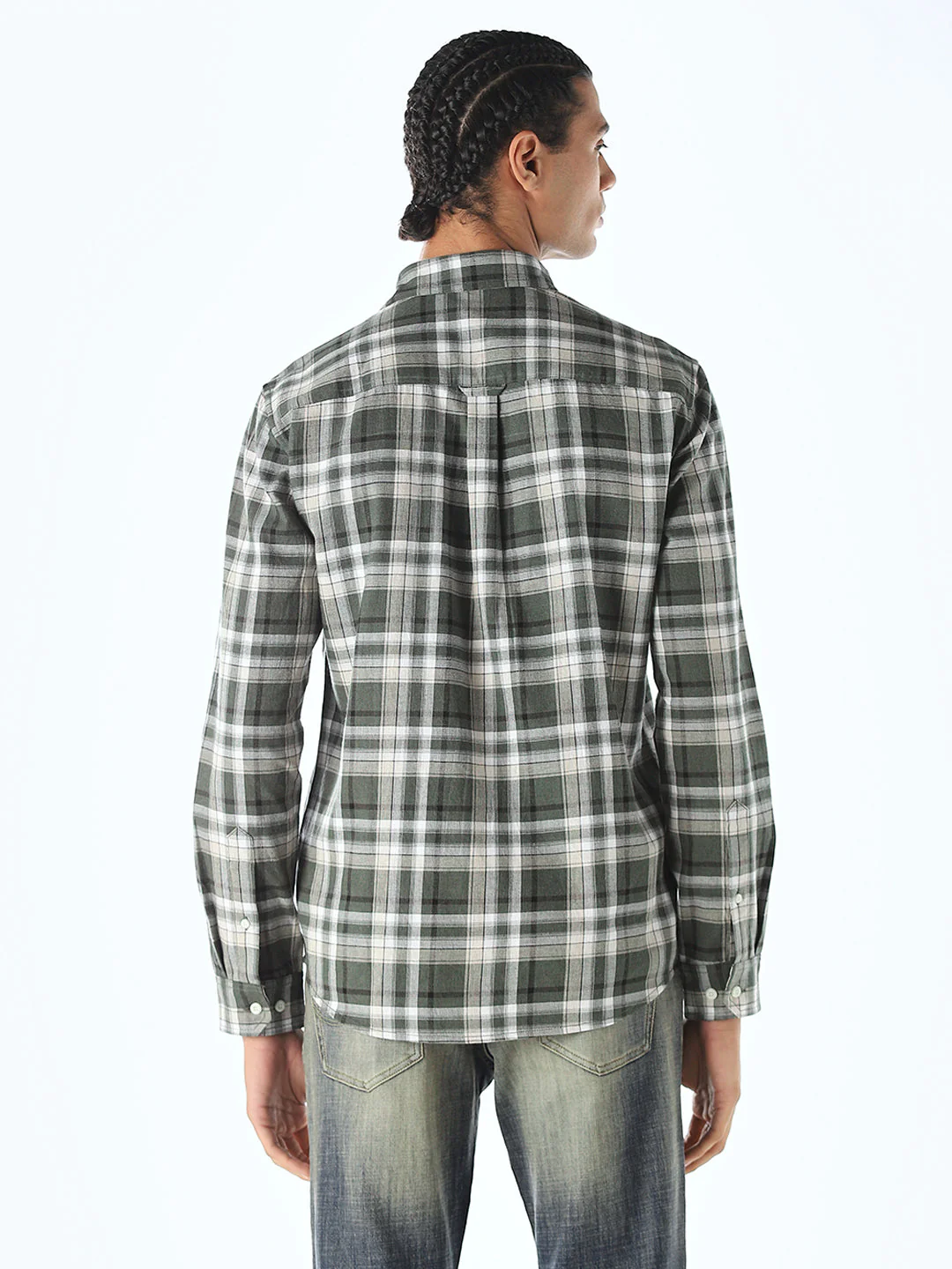 Check Print Cotton Shirt - Image 4