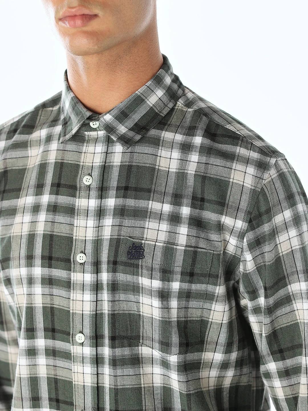 Check Print Cotton Shirt - Image 5