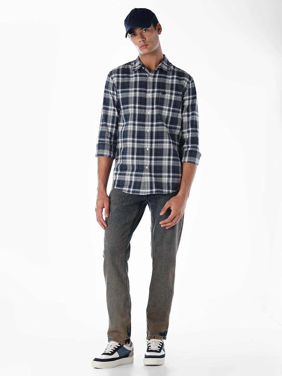 Blue Check Full Sleeves Shirt - Image 6