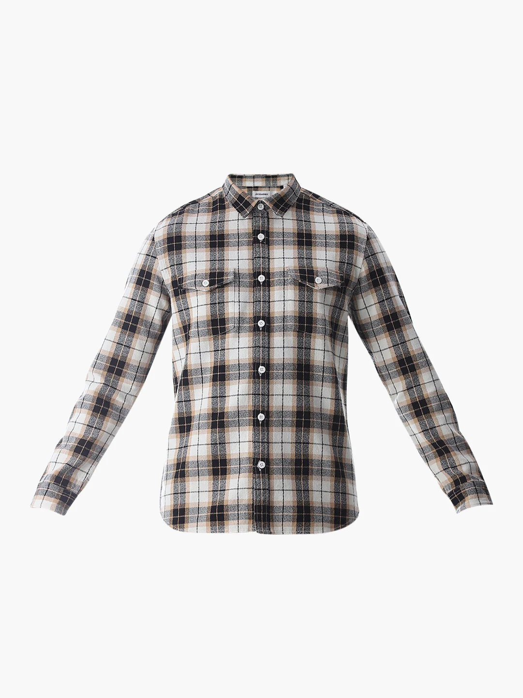 Brown Check Cotton Shirt - Image 7
