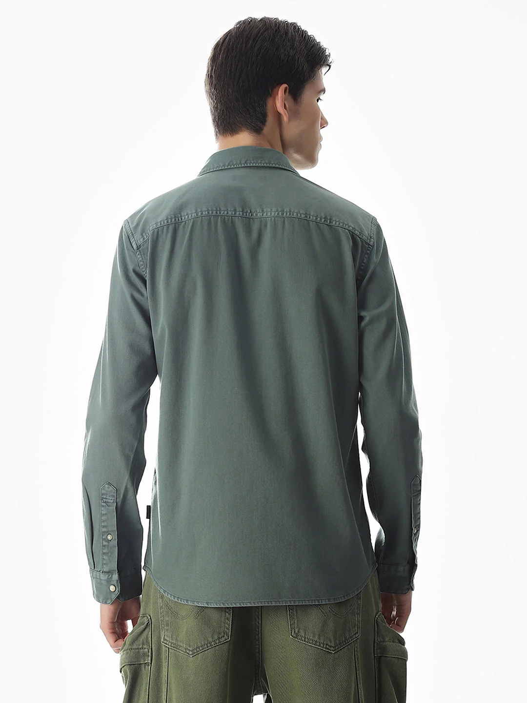 2 Patch Pocket Green Shirt - Image 4