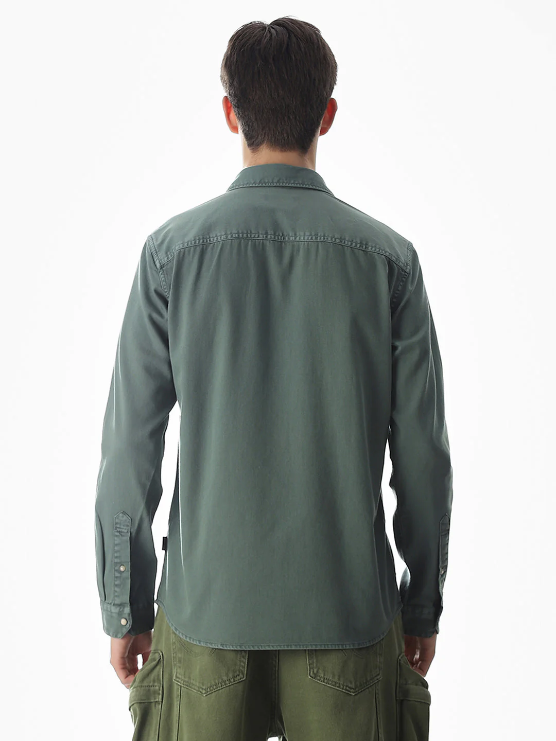 2 Patch Pocket Green Shirt - Image 9