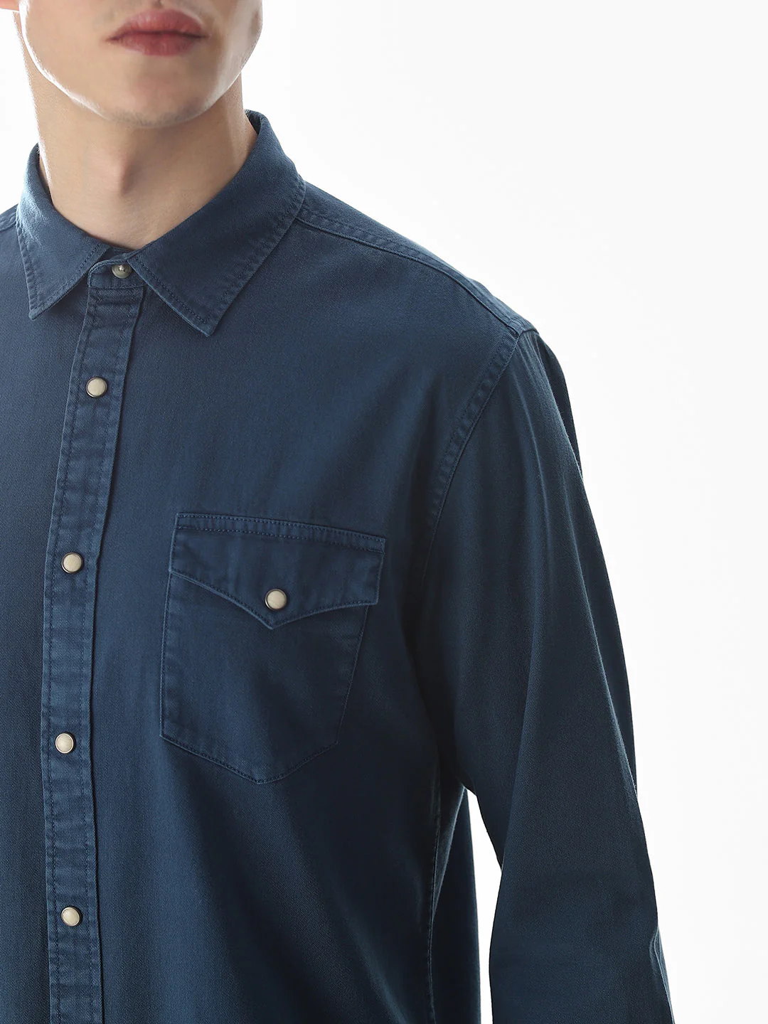 2 Patch Pocket Blue Shirt - Image 5