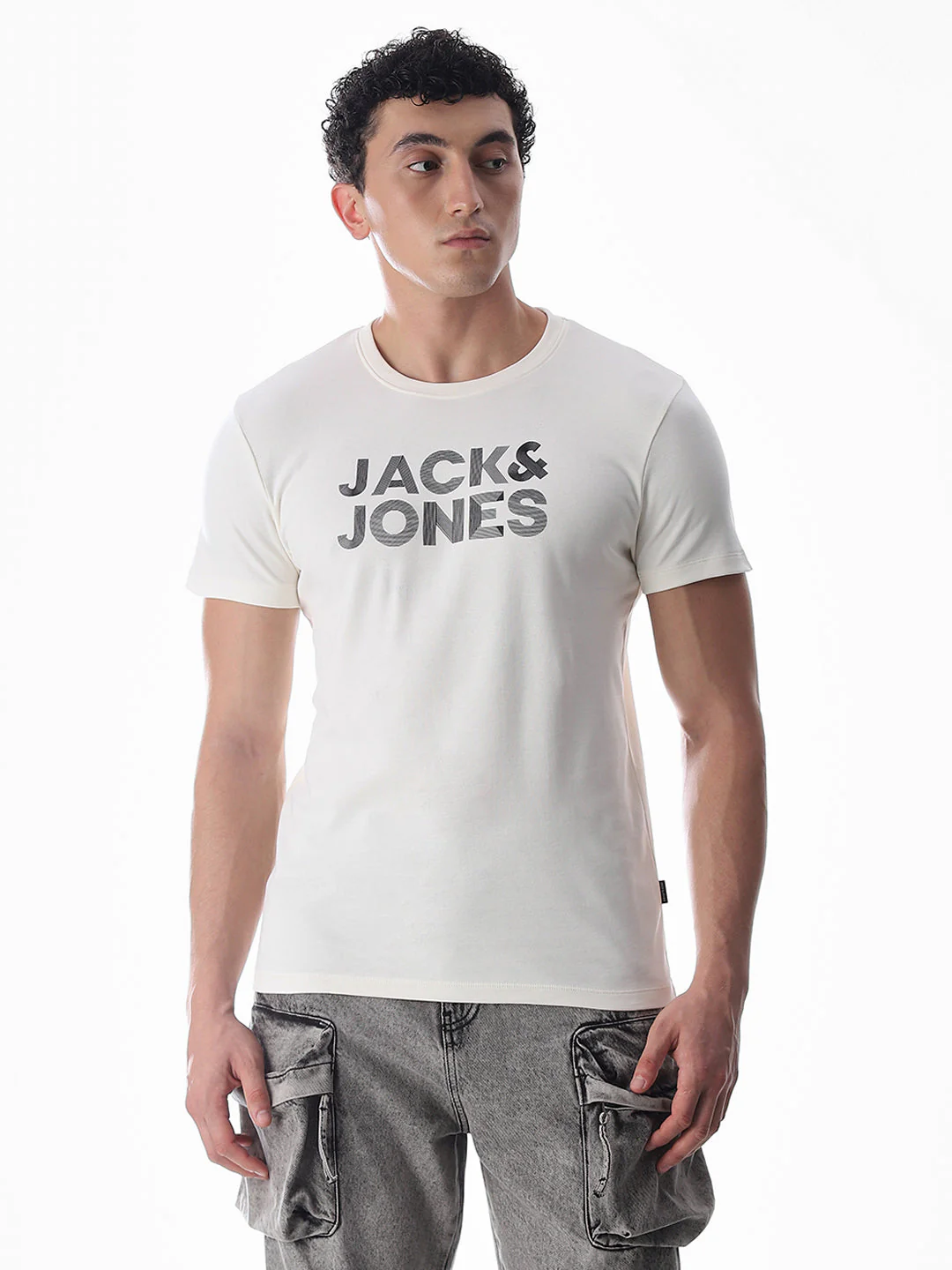 Slim Fit Printed T-shirt - White - Image 2