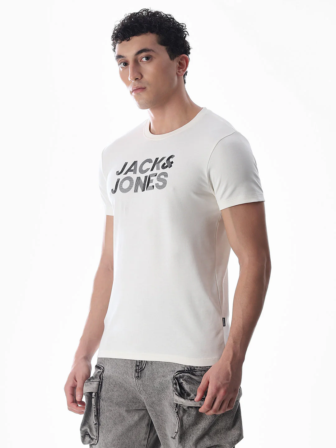 Slim Fit Printed T-shirt - White - Image 3
