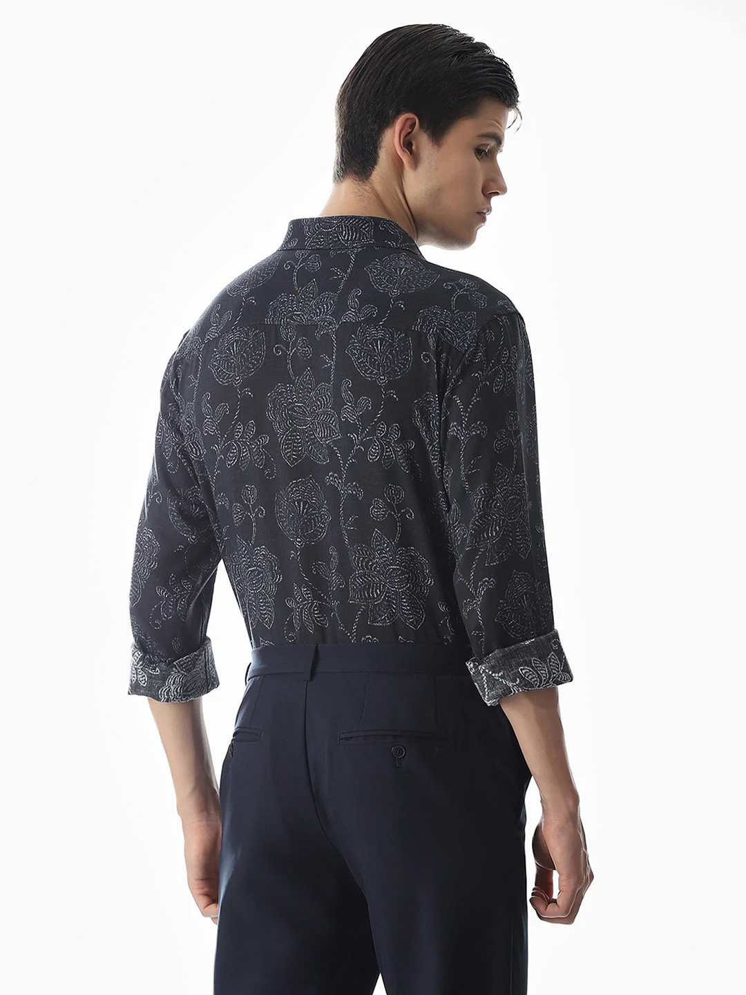 Linen Blend Printed Shirt - Image 4