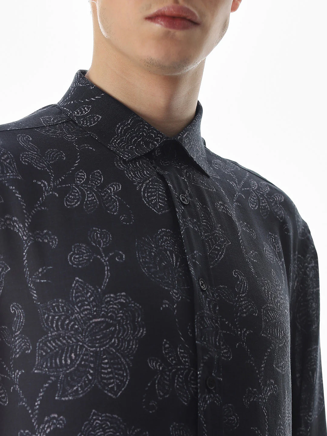 Linen Blend Printed Shirt - Image 5