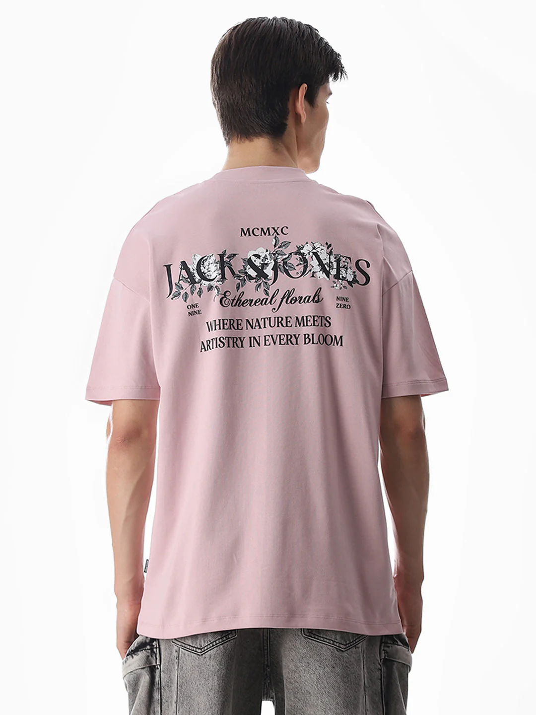 Oversized Logo Print T-shirt - Purple - Image 4